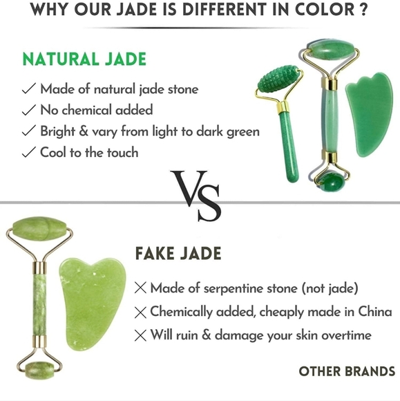 MoValues Green Jade Facial Rollers - Picture 4 of 7